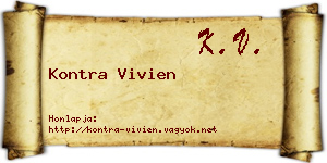 Kontra Vivien névjegykártya